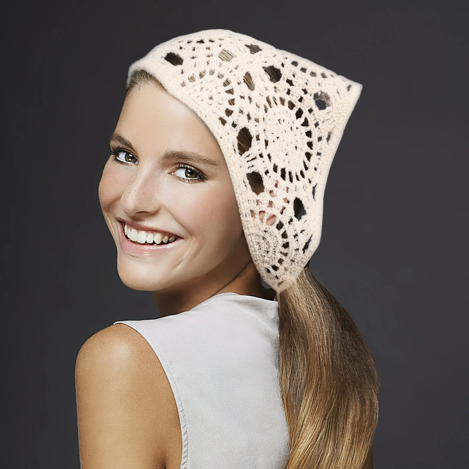 

6 Pcs Crochet Bandana Hair Scarf Headbands Women Cute Knitted Accessories Braided Hairstyles Travel Photoshoot