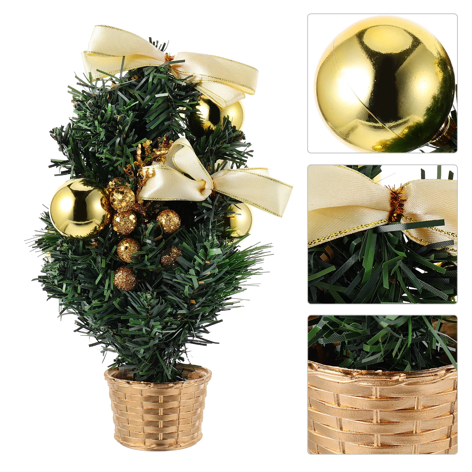 

1pc Lifelike Mini Christmas Tree Adornment Holiday Decoration Xmas Decor Festive Desktop Ornament Tree Party Supplies