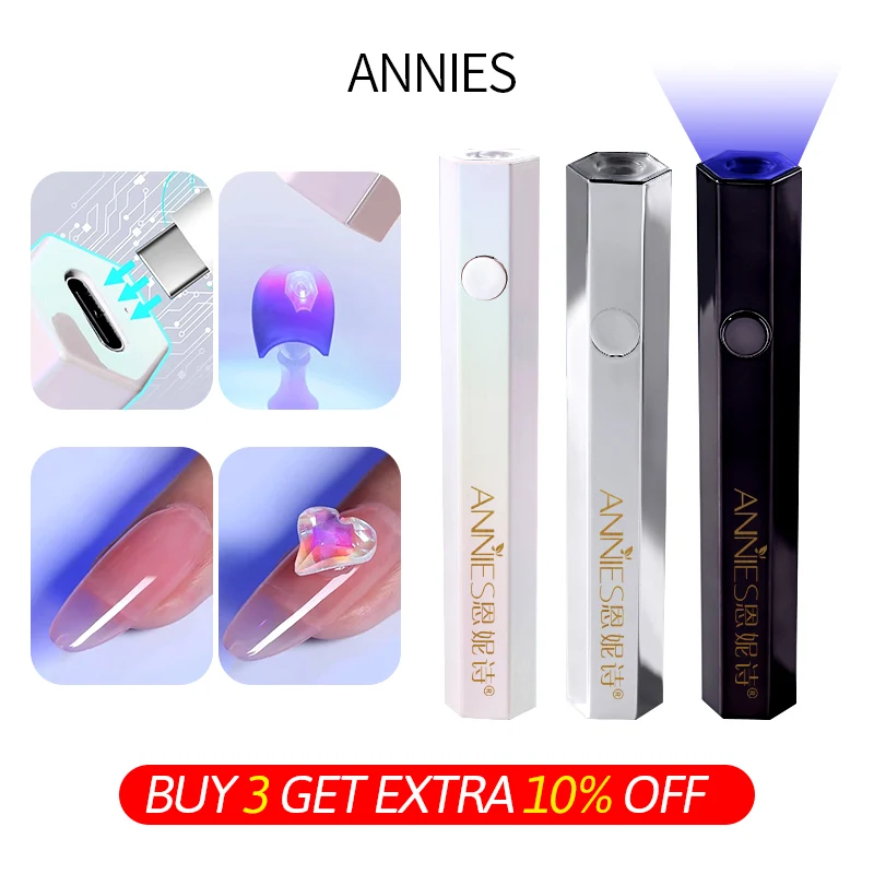 

Annies New Portable Mini Nail Dryer Lamp UV Led Lamp for Nails Curing All Nail Gel Quick Dry Manicure Shop Use