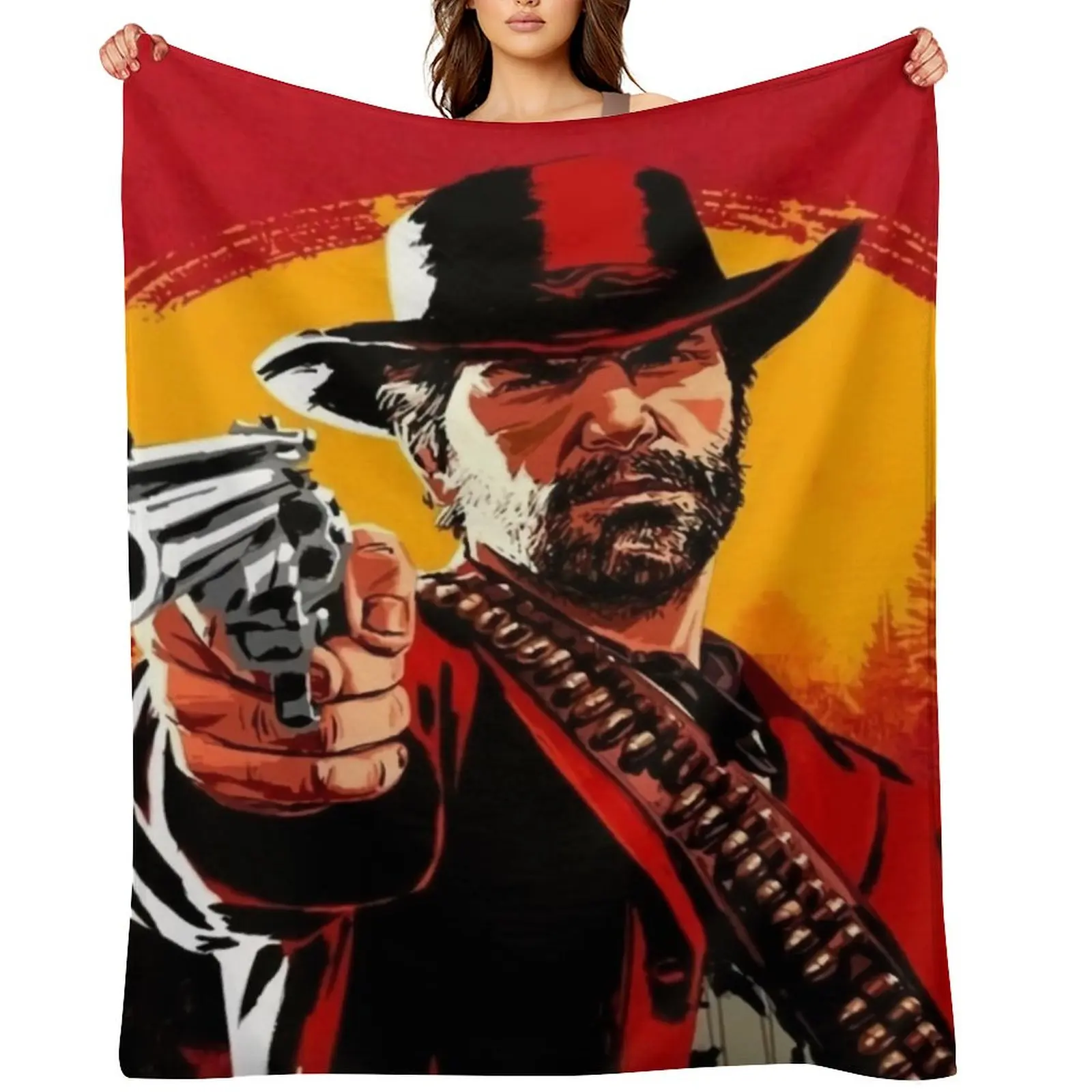 

cool art works of rdr 1 and 2 online game Throw Blanket Polar decorative Summer Personalized Gift Blankets