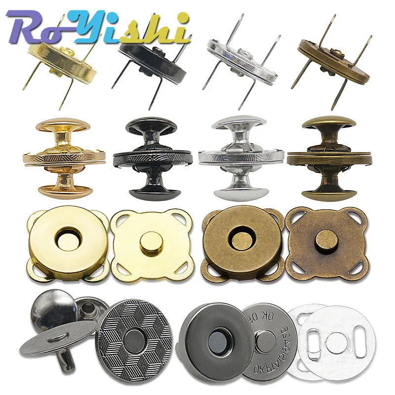 

5 Sets/Pack Strong Magnetic Snap Buttons Fasteners Clasps Rivet Plum Blossom Thin Bags Parts Accessories Adsorption Buckle