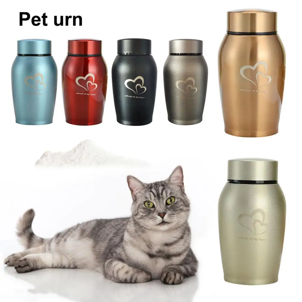 

Pet Urn，Stainless Steel Dogs Cats Memorial Urn，Dog Urns Dog Cremation Ashes Urn Sealed Funeral。Pet Souvenir Jar，Pet Supplies
