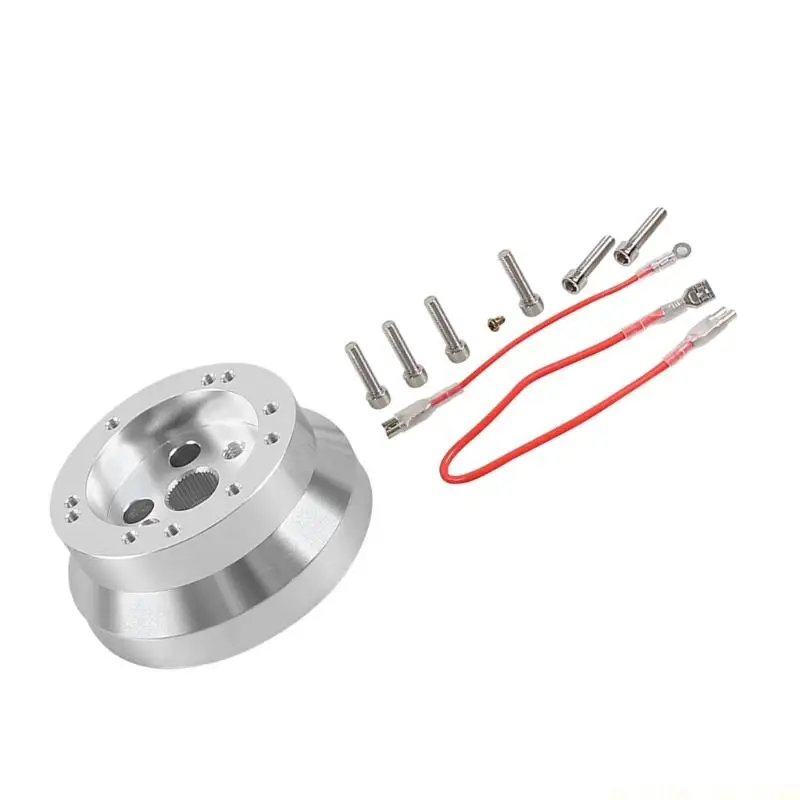 J0MA 5 And 6 Hole Steering Wheel Hub Adapter Universal For Most And SUV Aluminum Smooth Polishing Surfaces