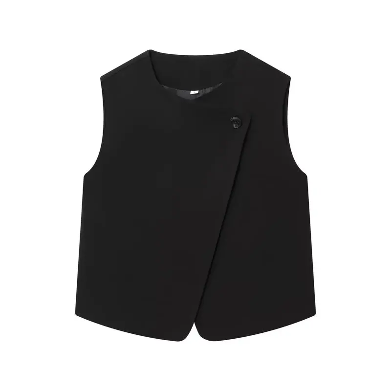 2025 herbst Neue frauen Faion Weste Taste Doppel Vordere Lange Hosen Vielseitig Set mittlere Taille Hose Europäischen Sle