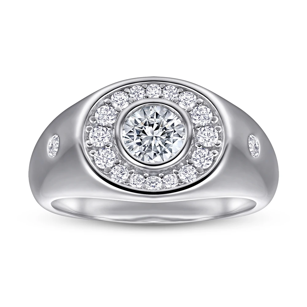 

Кольцо Sun Star унисекс из стерлингового серебра 925 пробы, новейший дизайн, безель с кубическим цирконием, дизайн Halo для свадебных вечеринок CMA