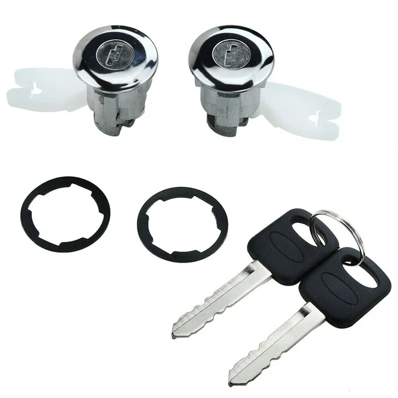 2 PCS Car Door Lock Cylinder+2 Keys F2TZ1522050A F4TZ1522050B 5090051-01 for Mercury