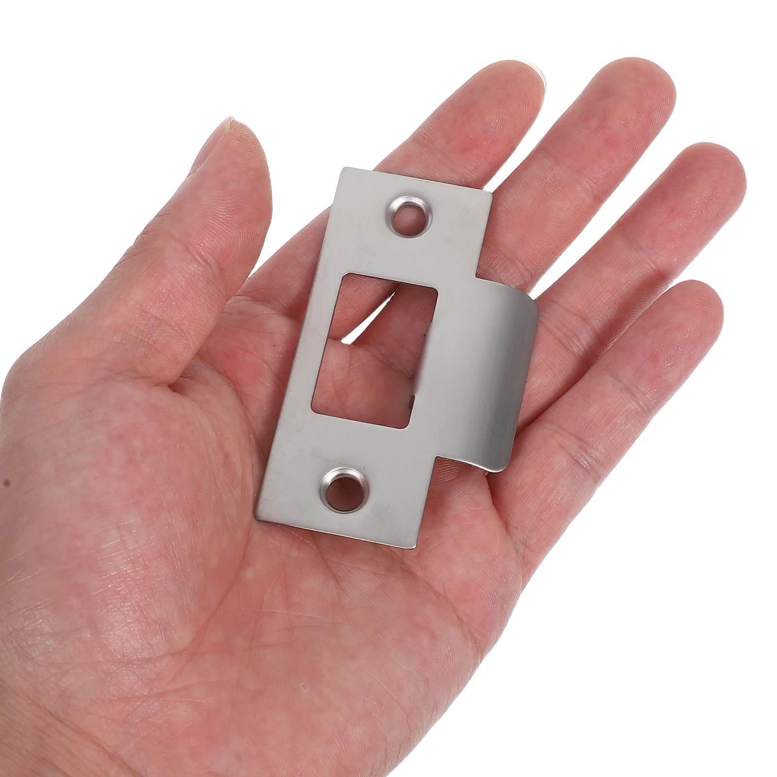 

Stainless Steel Door Strike Plate Latch Cover Lock Protector Hole Filler Baffle T-Shape Design Durable Smooth Operation Bedroom