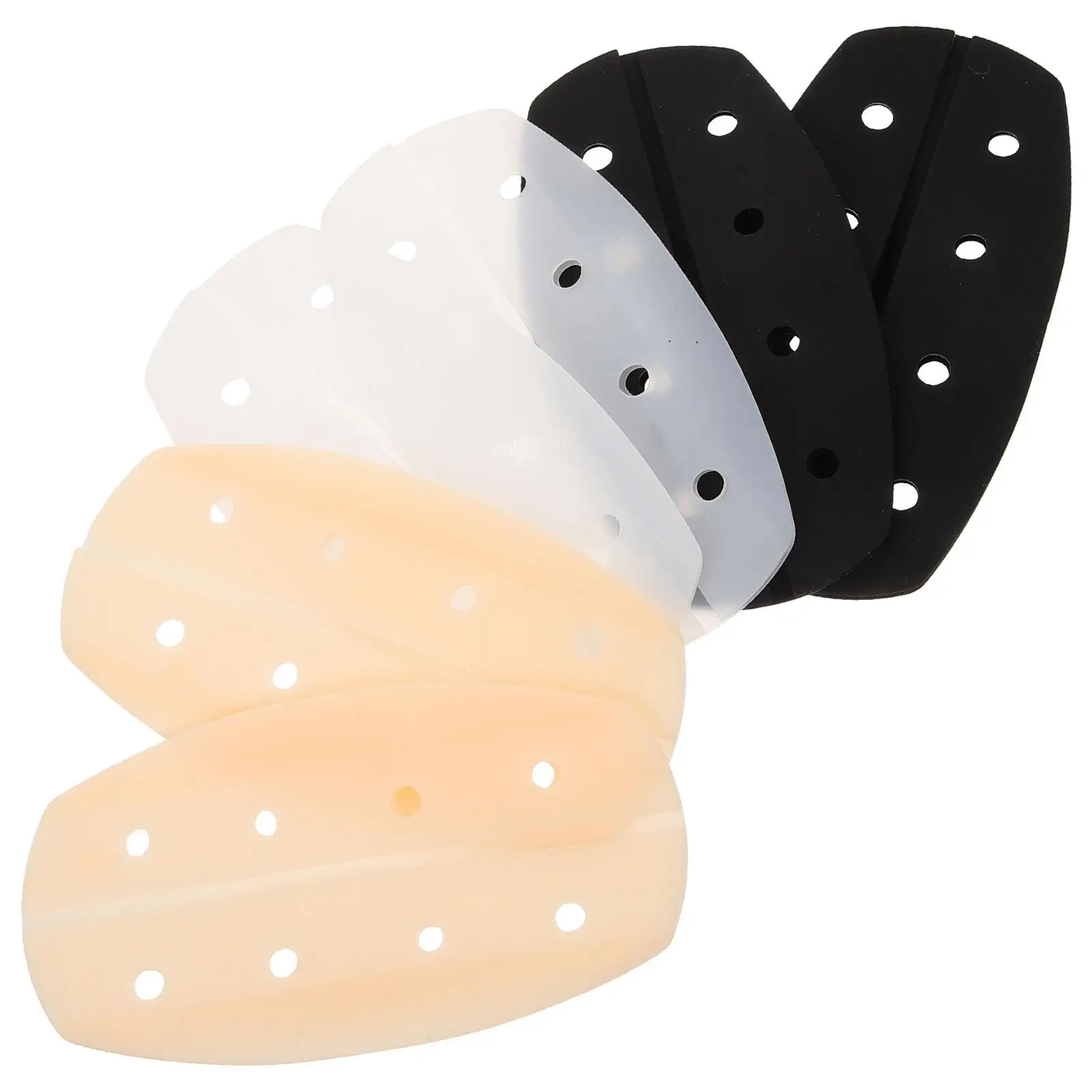 

6 Pcs Strap Pads Silicone Comfortable Breathable Anti Skid Non-Skid Bra Strap Cushions Shoulder Cushions Black Skin White Colors