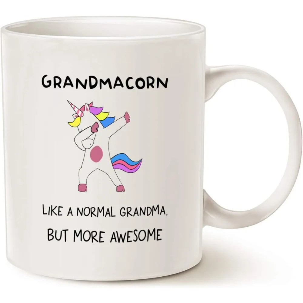 Funny Unicorn Cool Grandma White Coffee Mug Gifts Grandmacorn Like a Normal Grandma But More Awesome Cups for Grandmother 11 Oz