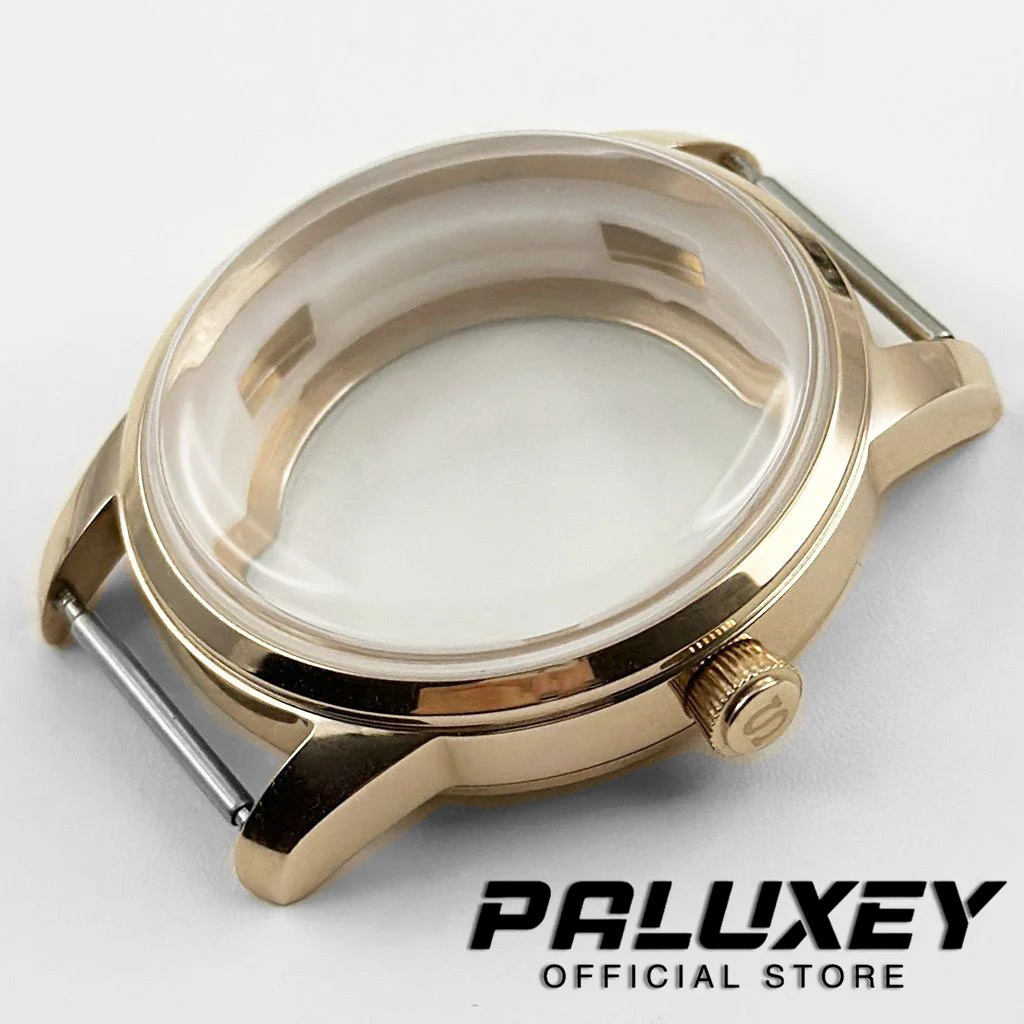 40MM Rose Gold Cocktails Stainless Steel S Crown Watch Case Fit for NH34 NH35 NH36 NH38 NH39 NH70 NH72 4R35 4R36 Movement
