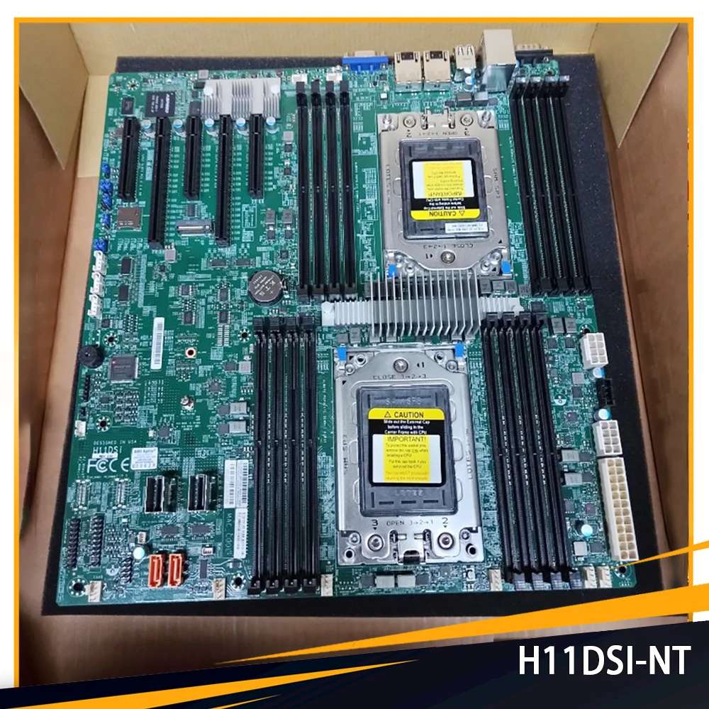 H11DSI-NT Industrial Package Dual-Socket Server E-ATX Motherboard For Supermicro EPYC PCI-E 3.0 DDR4 Support EPYC7001/7002