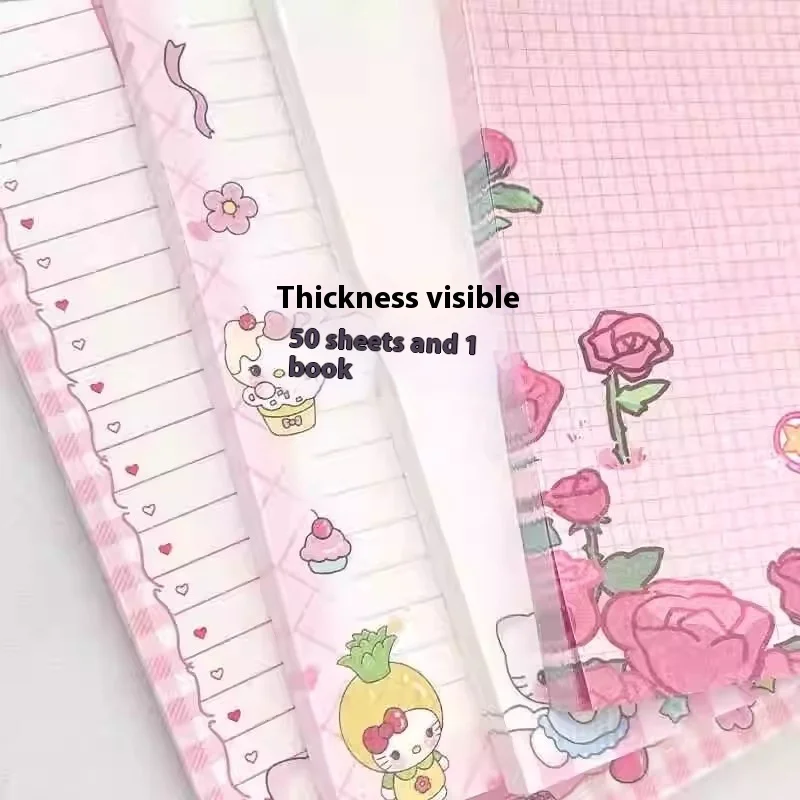 Sanrio Hello Kitty Memo Pad Book Notebook Writing Pads Cartoon Student Extra Thick Tearable Planners Notebook Mixed Wholesal