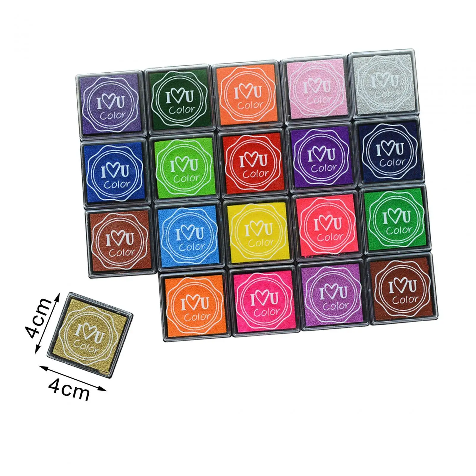 20Pcs Craft Ink Pads Painting DIY Craft Scrapbook Birthday Gift Fabric Paper