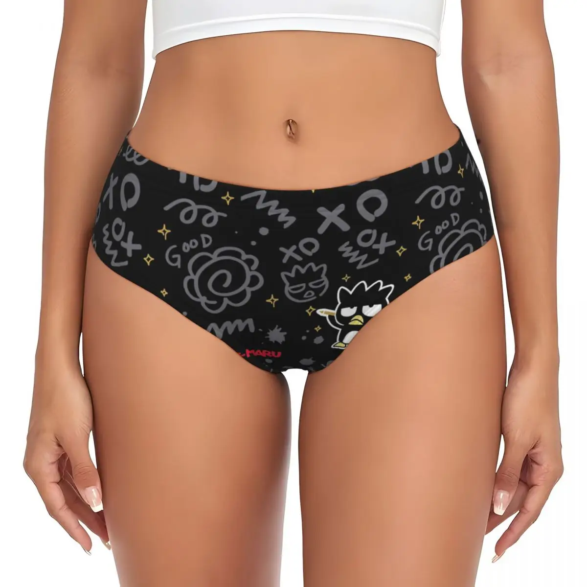 Custom Bad Badtz Maru Doodle Brief Panties Women Comfort Stretch Underwear