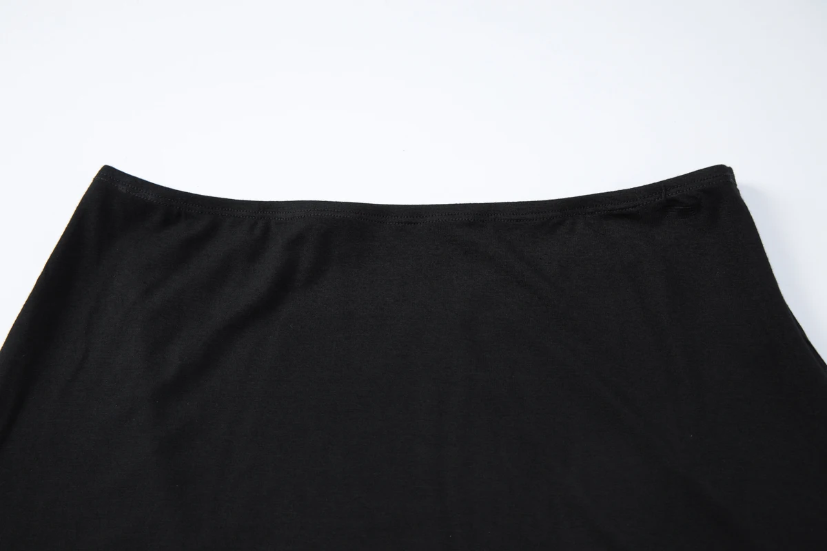 Hugcitar Fashion 2-teiliges Set, schwarz, quadratischer Kragen, Patchwork-Spitze, sexy Crop-Tank-Top, Rock, Sommer-Outfits für Damen, Streetwear, Club – Detail 10