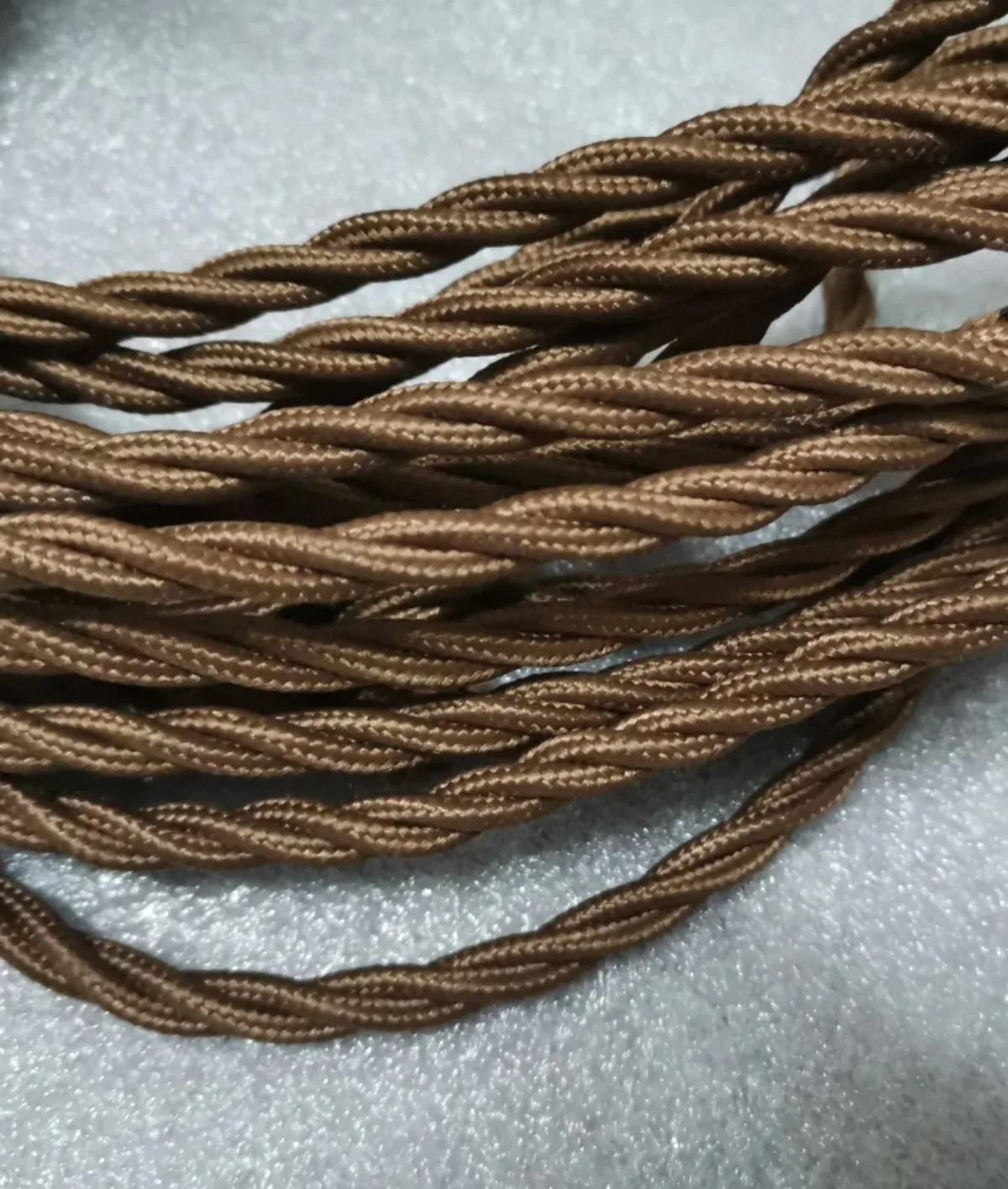 3 Core 0.75mm2 Vintage Fabric Covered Twisted Cable Retro Electrical Wire Cords for Pendant Lamp