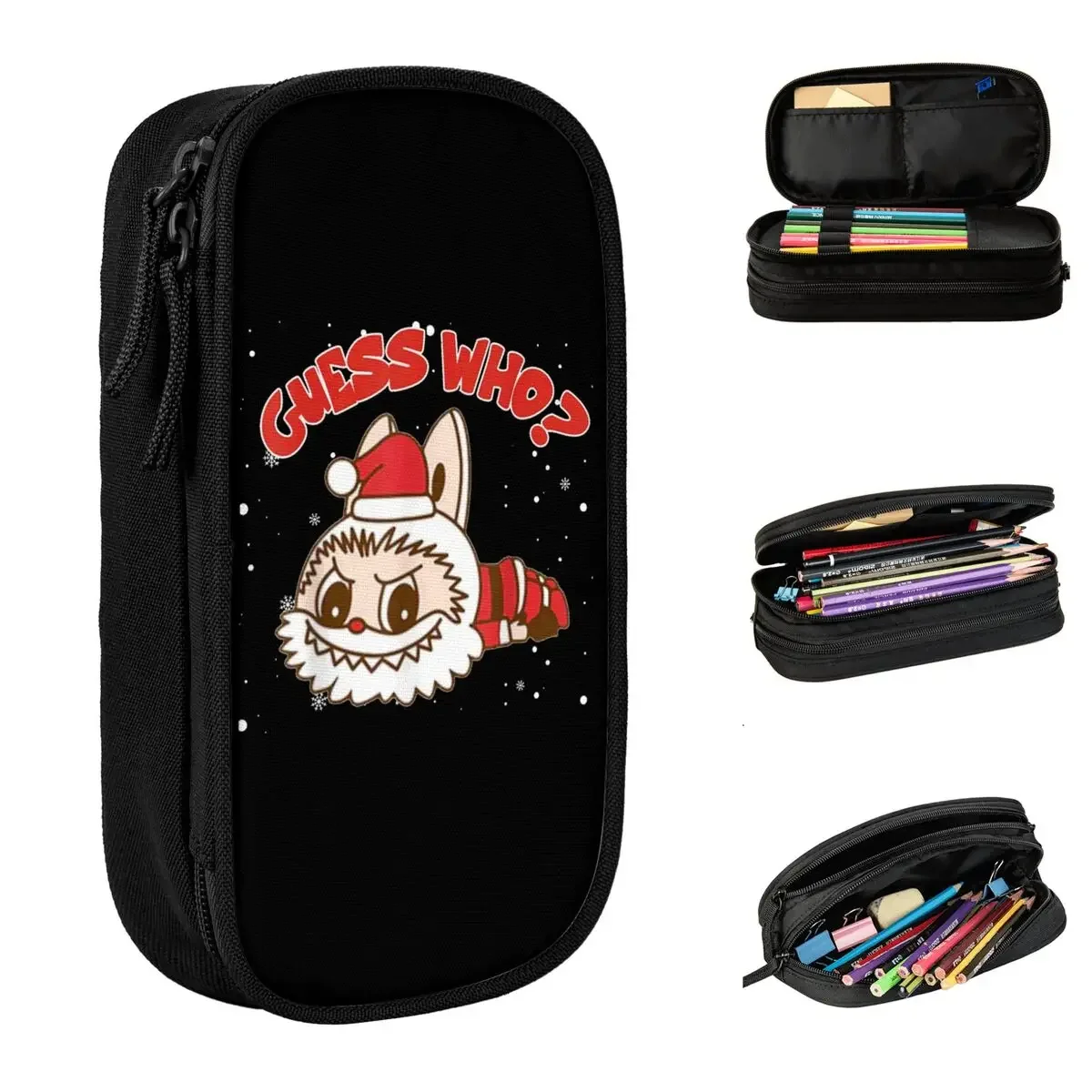 

Xmas Santa Labubu For Kids Gift Pencil Cases Classic Pen Holder Pencil Bags Girl Boy Large Storage Students Pencilcases