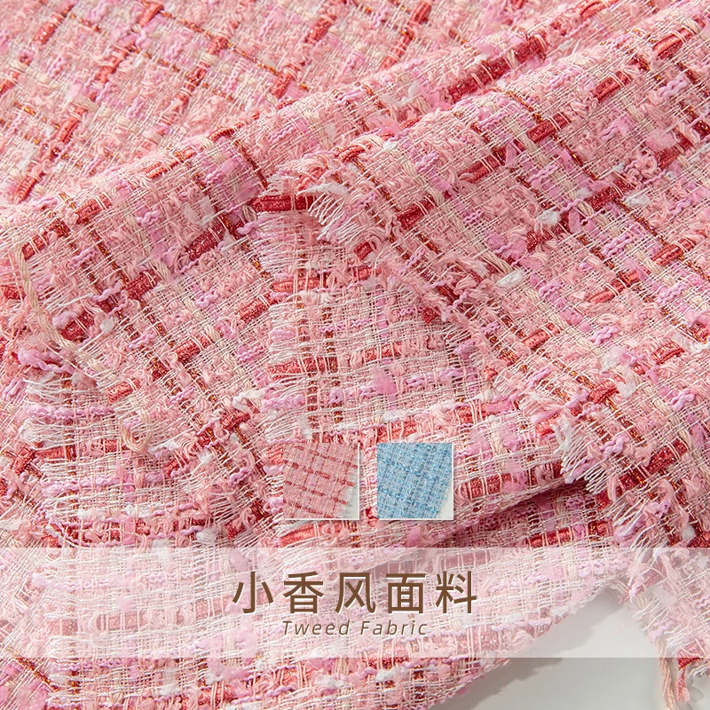 جديد الأزرق متقلب صغير عبق نمط الخشنة نسيج الصوف الملابس النسيج DIY اليدوية مخصص الراقية 50x140 سم #3