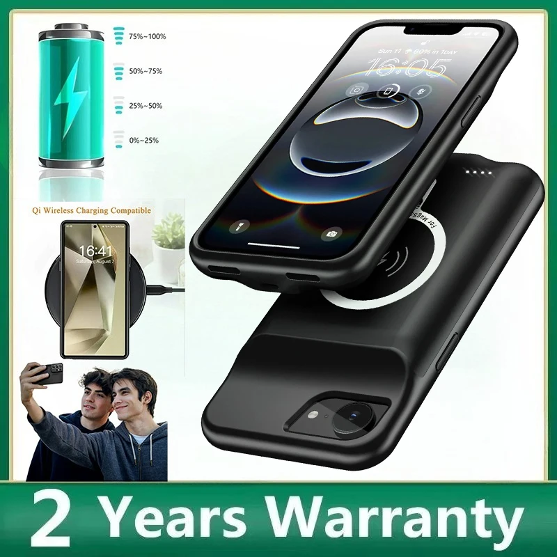 

Новый дорожный чехол-аккумулятор 10000 мАч для iPhone 17 Air, 16e, 16 Plus, 15, 14 Pro Max с магнитной беспроводной зарядкой (Power Bank)
