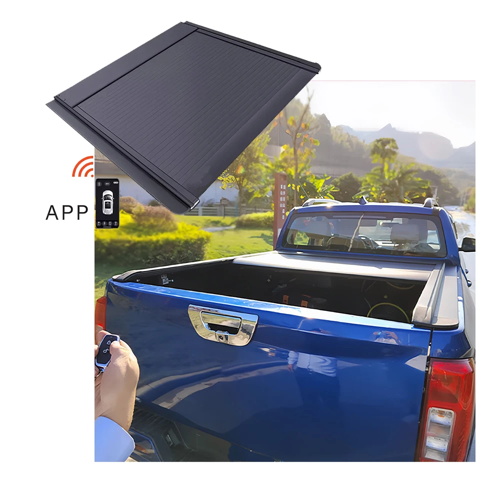 

Custom Automatic Truck Roller Lid Electric Pickup Bed Cover Hard Retractable Distance Control Roll Shutter for D-max