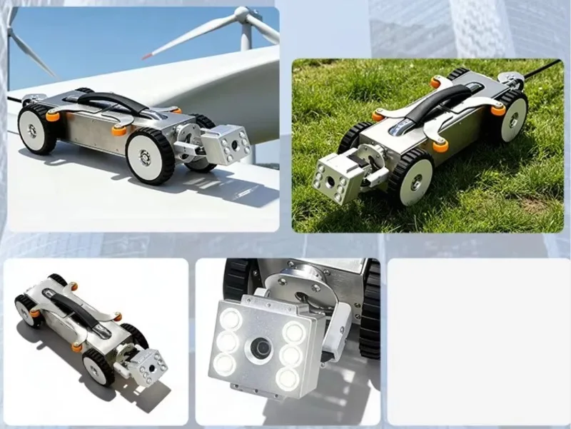 Sewer Drain Pipe Inspection Crawler Camera Robot Head With Depth Locator 10.1 Inch Color 100M Self-Leveling