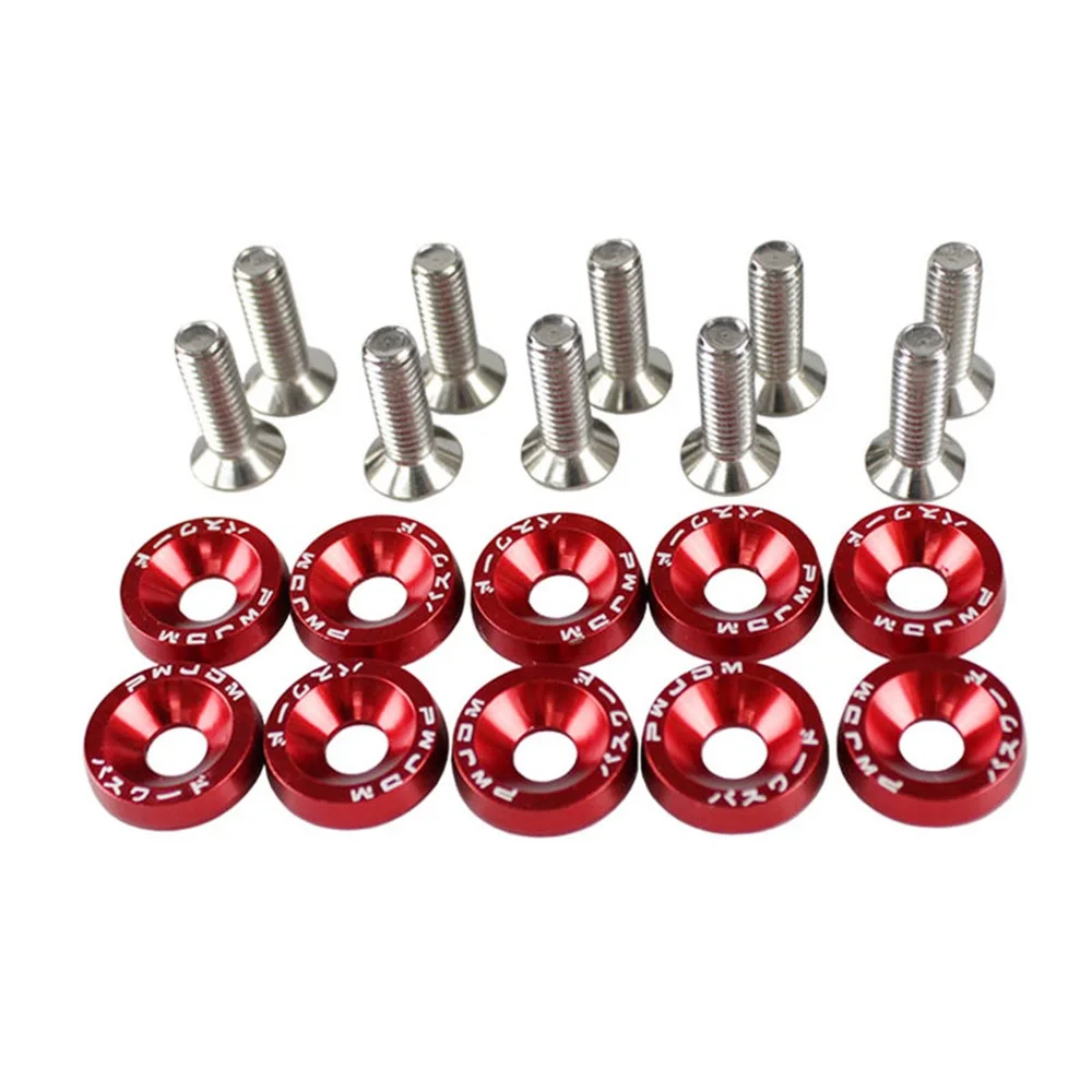 M6 Aluminum Alloy Thickened Gasket Battery Guard Plate Washer Fender Screw Decoration Auto Sensors for Motorcycle Body Systems