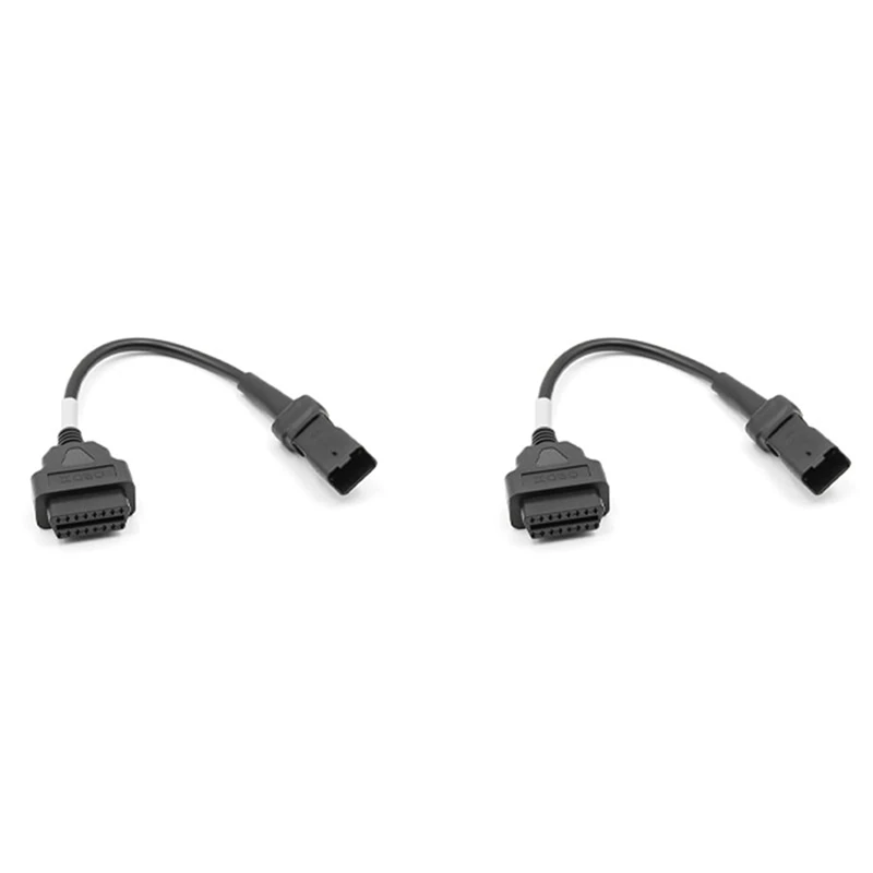 2X OBD Motorcycle Cable For Ducati 4 Pin Plug Cable Diagnostic Cable 4Pin To OBD2 16 Pin Adapter