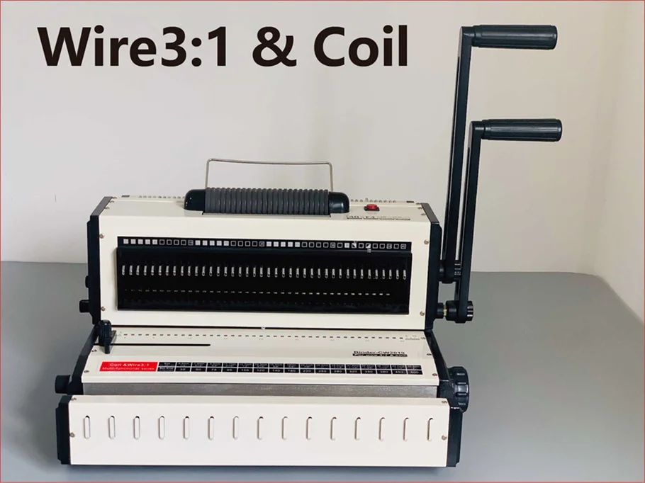 SG-CW2019 Coil and Wire Binding Machine Desktop Manual Spiral Coil Double Wire Binding Machine