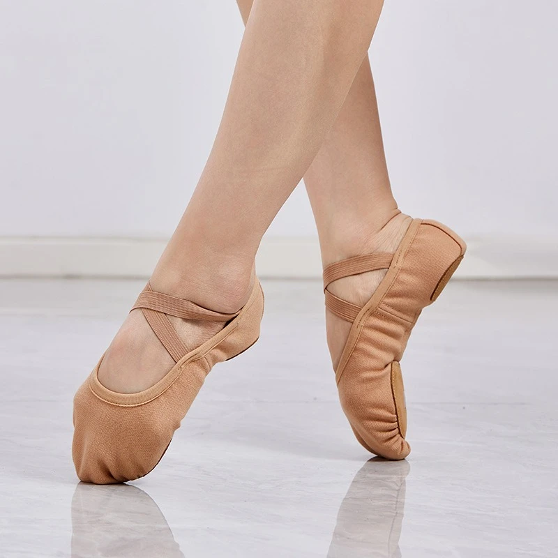 

Новые женские танцевальные туфли с мягкой подошвой, балетки из эластичной ткани, для взрослых, классические, для тренировок, модель «Кошачья лапка», оптовая продажа для трансграничной торговли