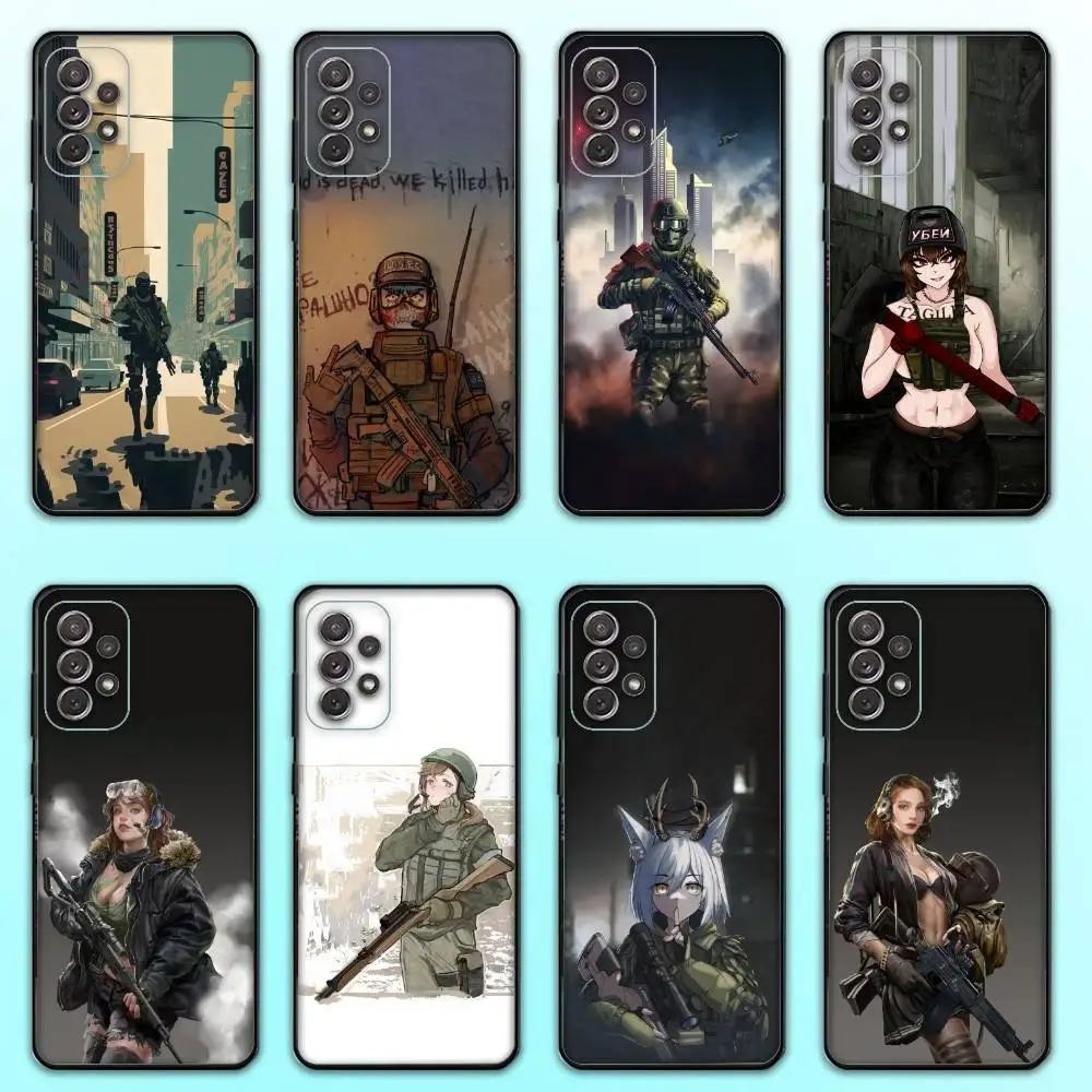 

E-Escape From T-Tarkov Phone Case For Samsung S25,S24,S21,S22,S23,S30,Ultra,S20,Plus,Fe,Lite,Note,10,9,5G Black Cover