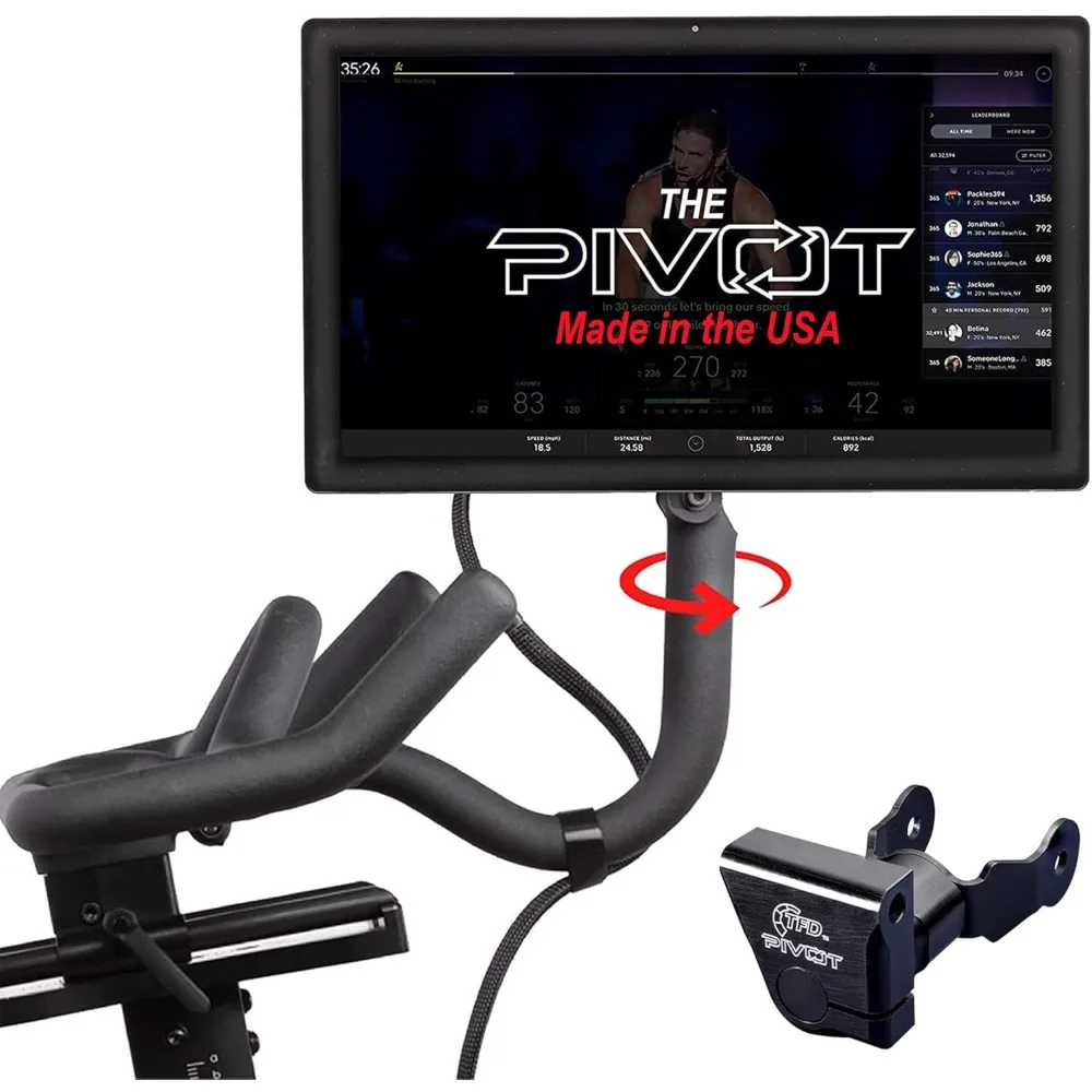 

The Pivot for Peloton Bikes (Original Models), Made in USA | 360° Movement Monitor Adjuster - Easily Adjust & Rotate