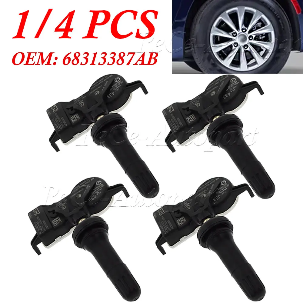 1/4PCS TPMS Tire Pressure Sens nozzle OEM 68252493AB 68193586AB 68313387AB 68105280AF for Cchrysler Pacifica 200 Ddodge