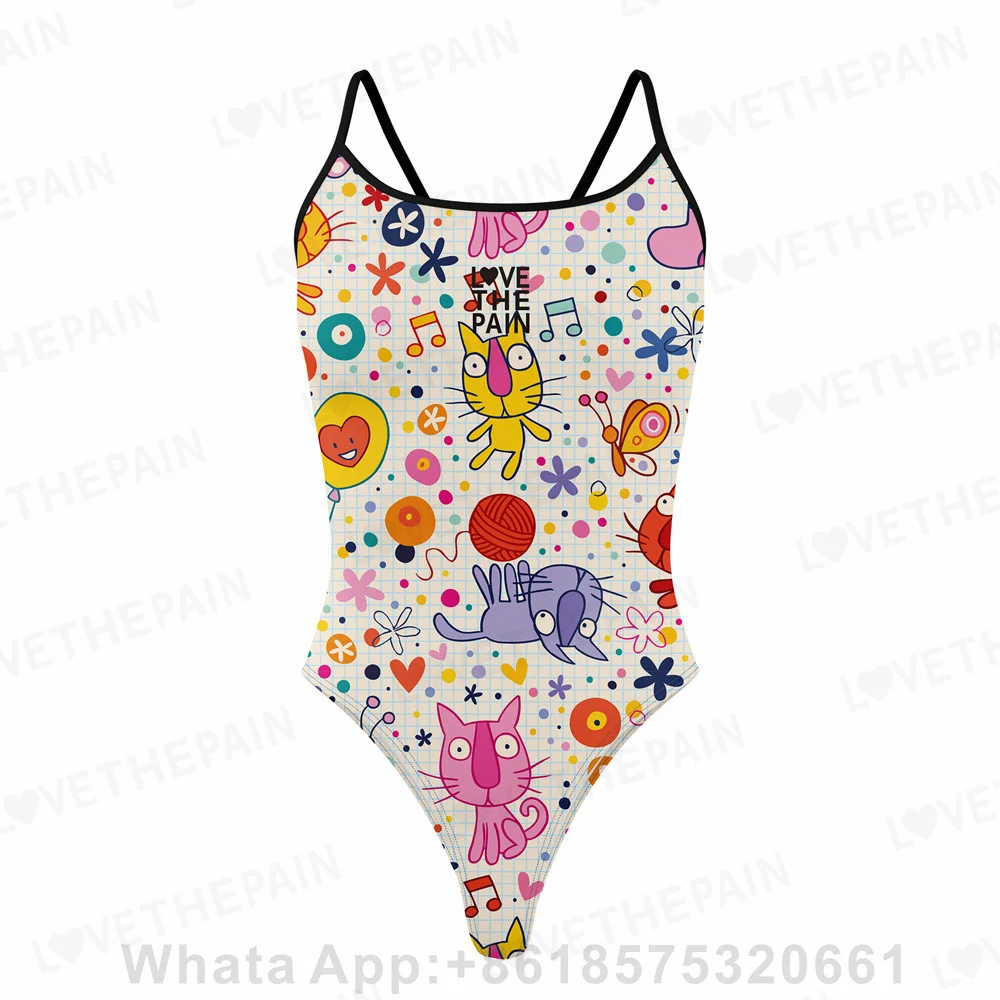 Love The Pain Women Open Water One-piece Swimsuit Long Time Training Comfortable Swimwear Beach Swimwear Trajes De Bano Mujer