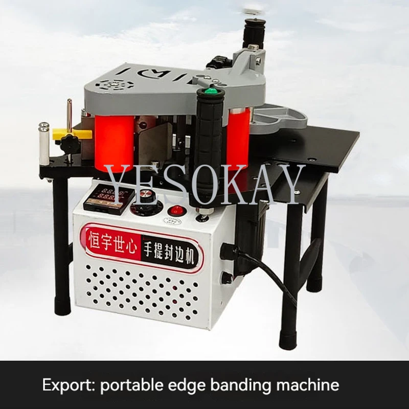 220V 1200W Small Manual Edge Banding Machine Double Side Gluing Portable Edge Bander Woodworking Equipment