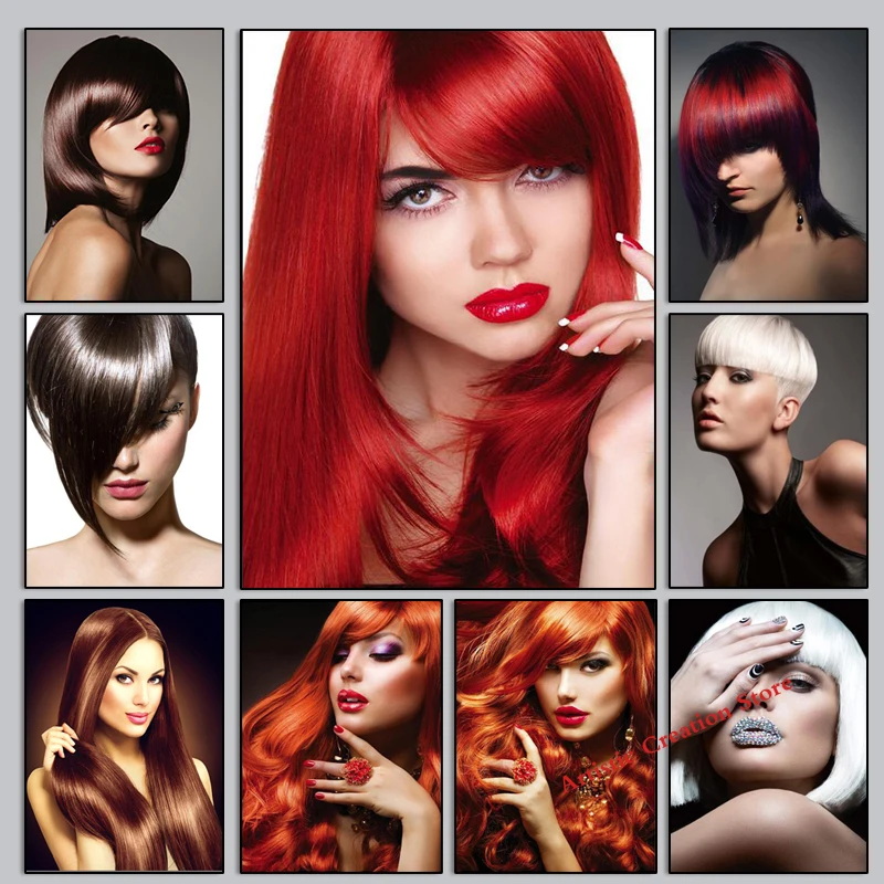 SPA Hairdresser Barber Hair Salon Hairstyle Posters Pictures Canvas Print Art Paintings for Living Room Barber Shop Home Decor