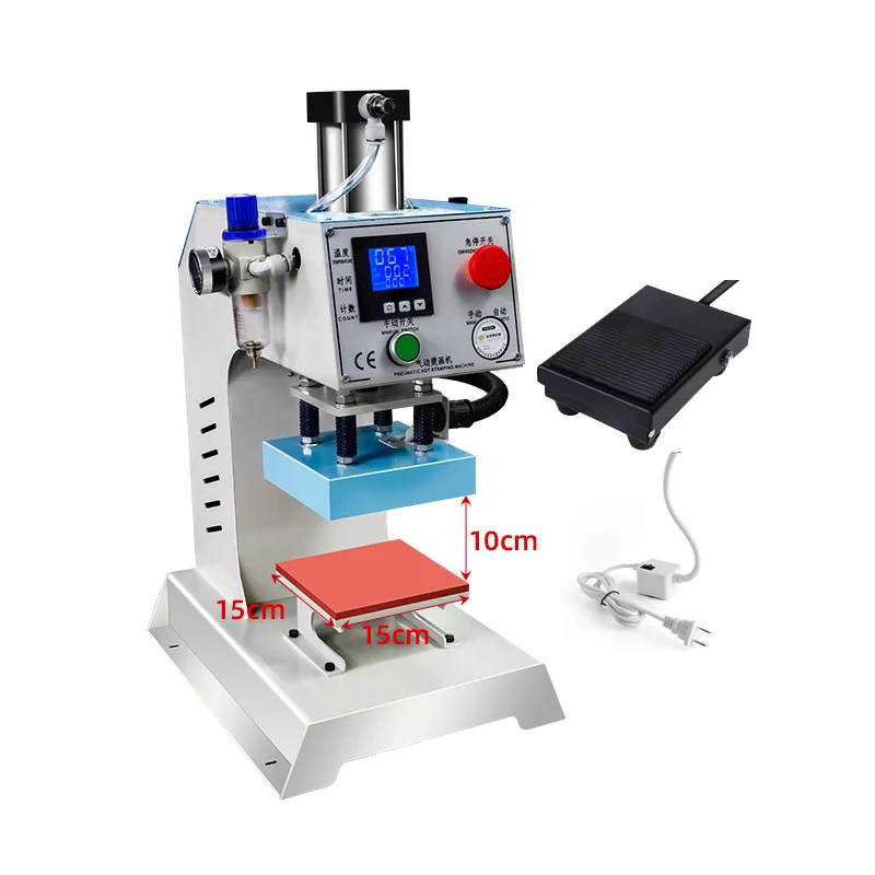 Pneumatic Hot Stamping Machine LOGO Label Pressing Machine Various Specifications 15*15cm 20*20cm 20*30cm Heat Press Machines