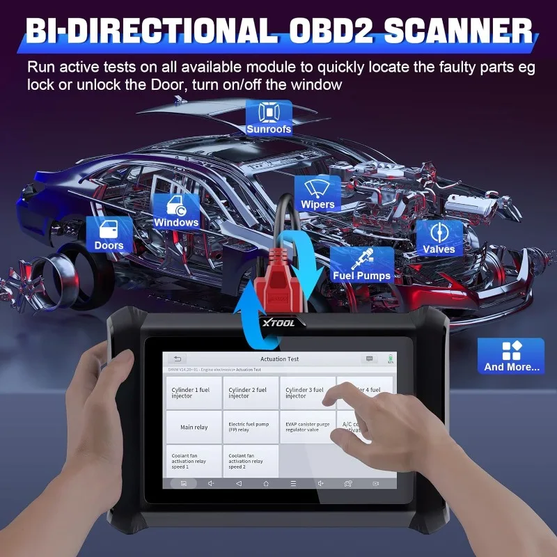 XTOOL D7S OBD2 Scanner: 2024 Newest Bidirectional Scan Tool with 3-Year Updates, Active Tests, DoIP & CAN FD