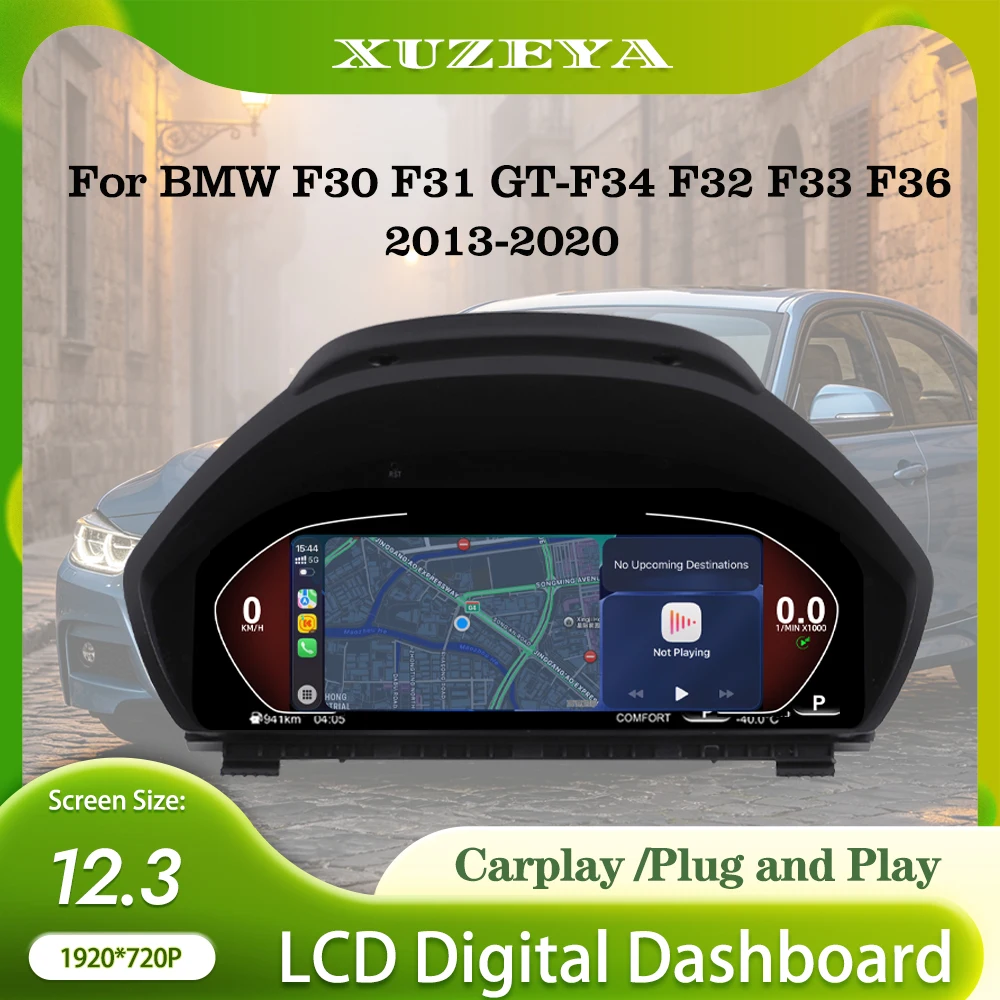Digital Instrument Cluster For BMW F30 F31 GT-F34 F32 F33 F36 2013–2020 Support CarPlay Speedometer Plug/Play Virtual Cockpit
