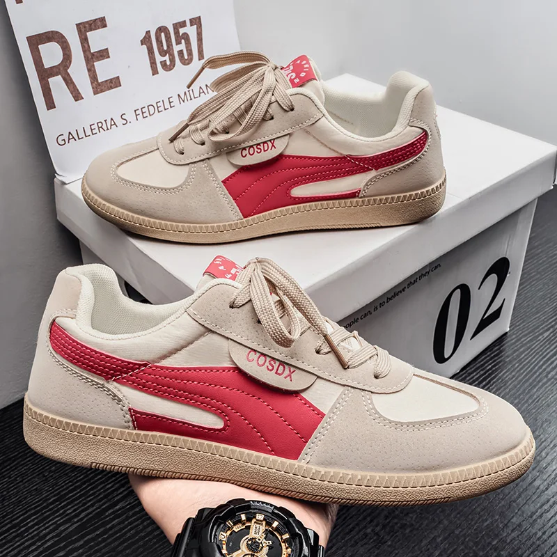 

Men Casual Shoes Spring Autumn Breathable Comfortable Vintage Sneakers Fashion Lace Up Outdoor Non Slip Running Shoes