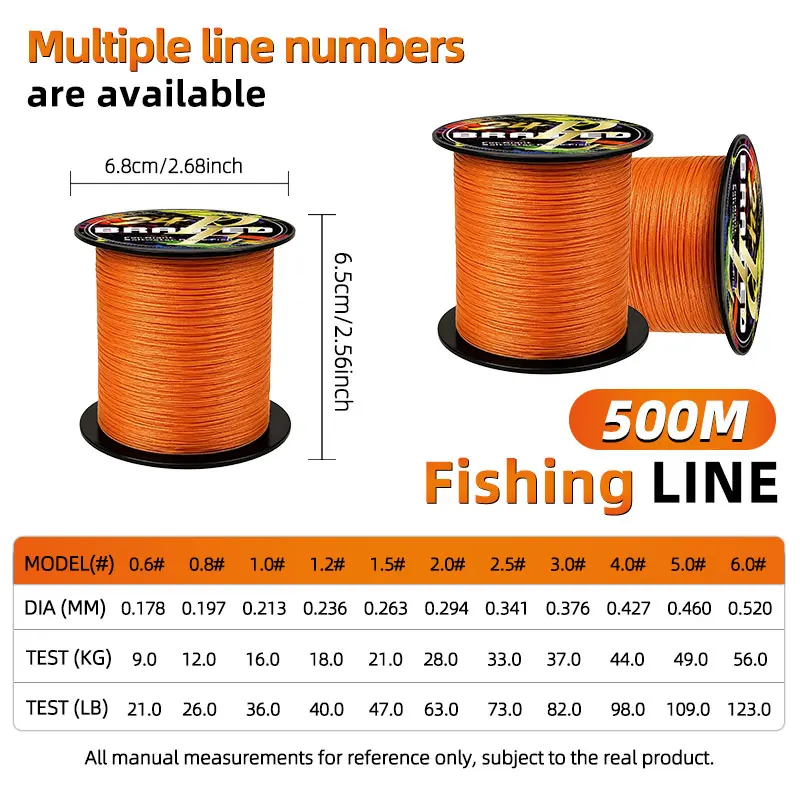 PE-Angelschnur X24 Stränge Geflochtene Angelschnur 300/500/1000M Multifilament Geflochtene Angelschnur für Süß- und Salzwasser Extrem Stark