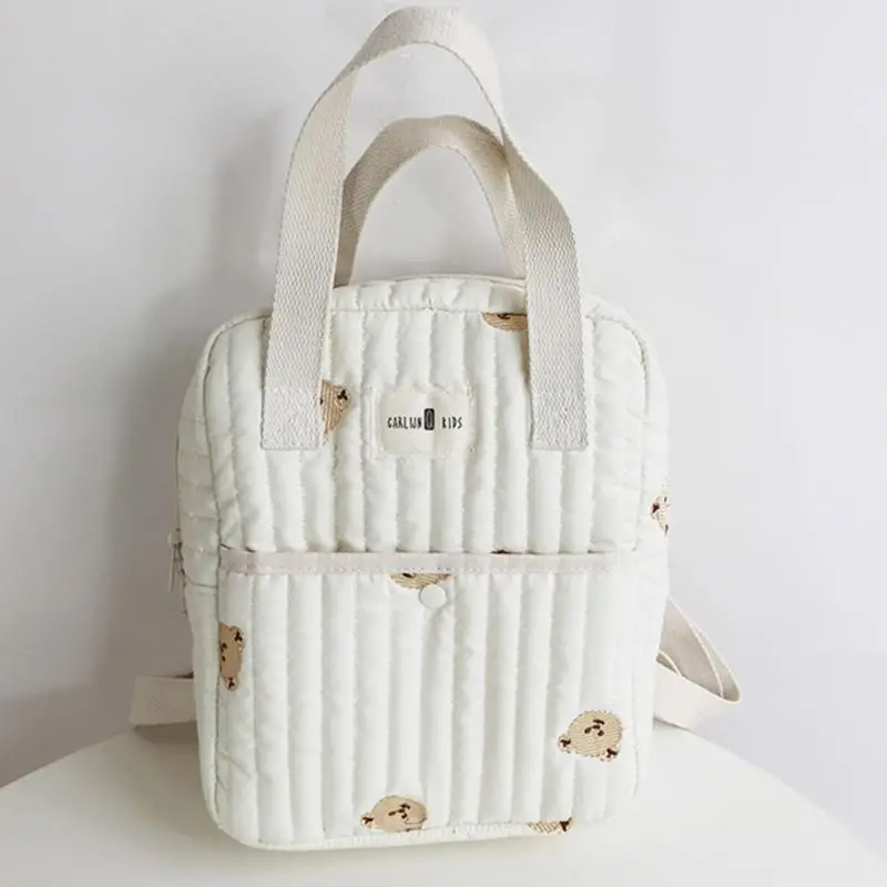 U13F Borsa da viaggio per pannolini per bambini capacità con ricamo elegante e comoda cintura fissaggio per