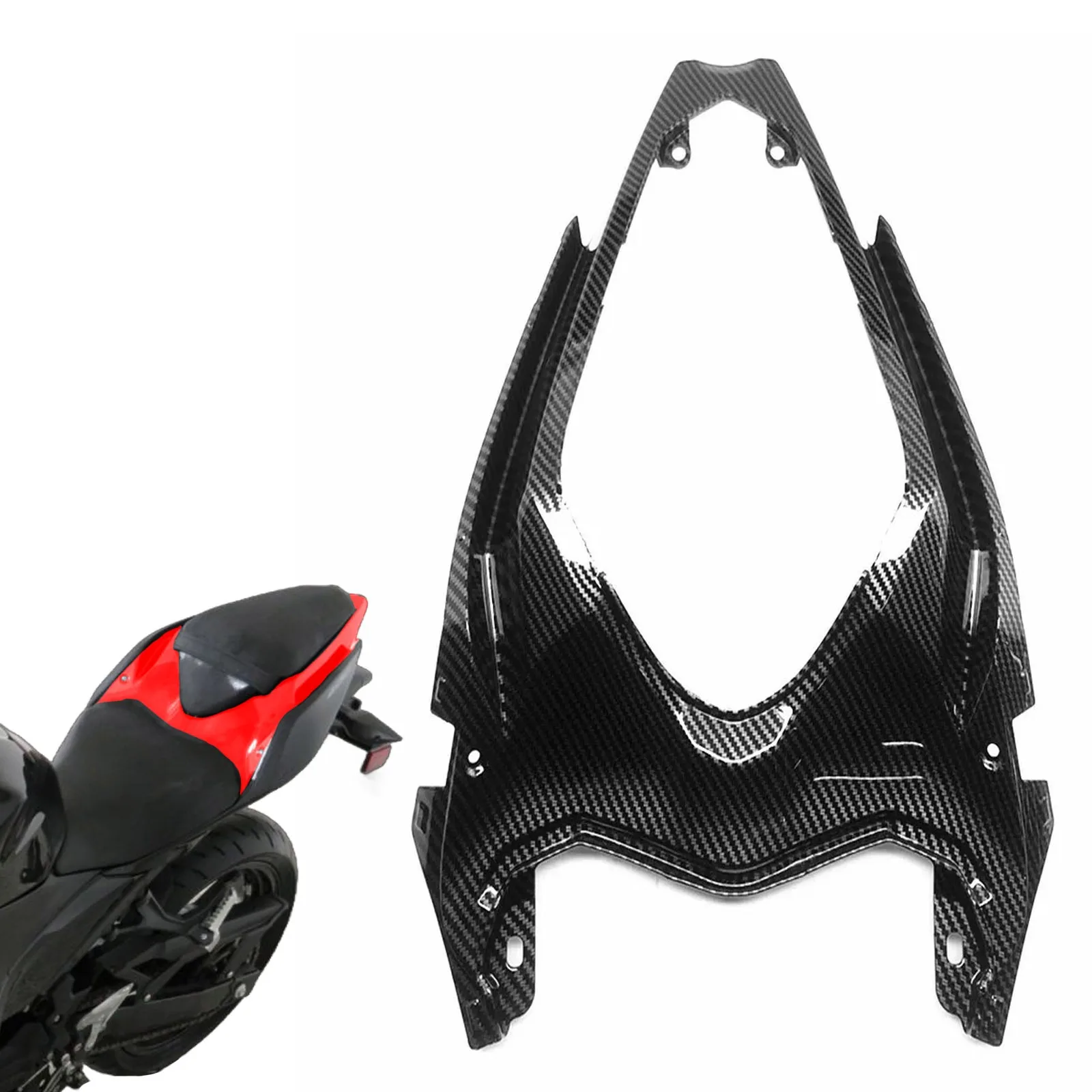 

Хвостовой обтекатель с узором из углеродного волокна, обтекатель, крыло для kawasaki ninja 400 ex400 2018-2023
