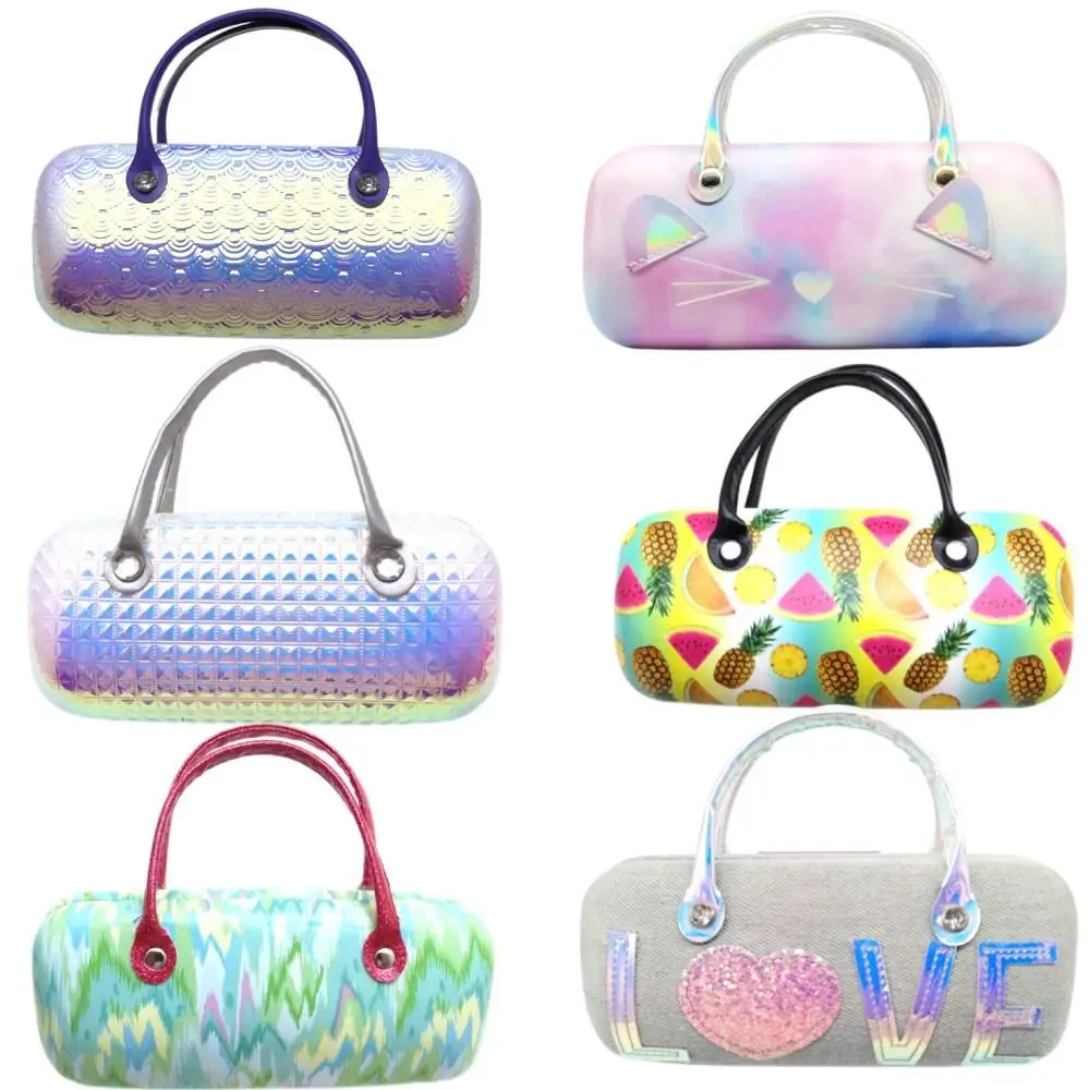Mode Tragbare PU Brillen Fall Cartoon Frauen Kinder Gläser Tasche Sonnenbrille Box Brillen Tasche Brillen Lagerung Halter Zubehör