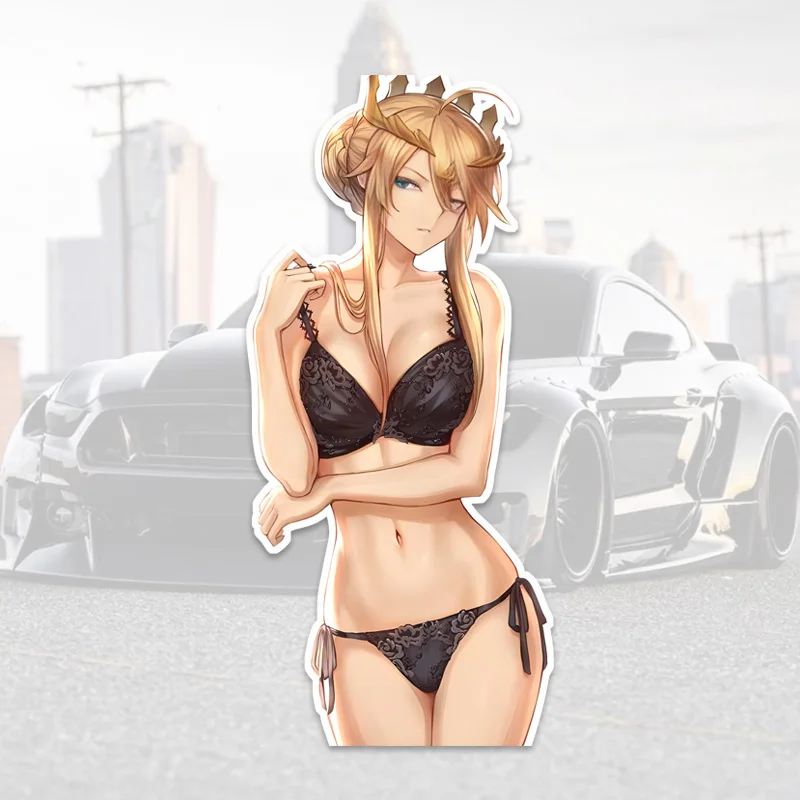 

DM42 # Симпатичная автомобильная наклейка для девочек в стиле аниме, виниловая мультяшная наклейка, самоклеящаяся для стеклянных поверхностей, автоукрашение для бампера, двери