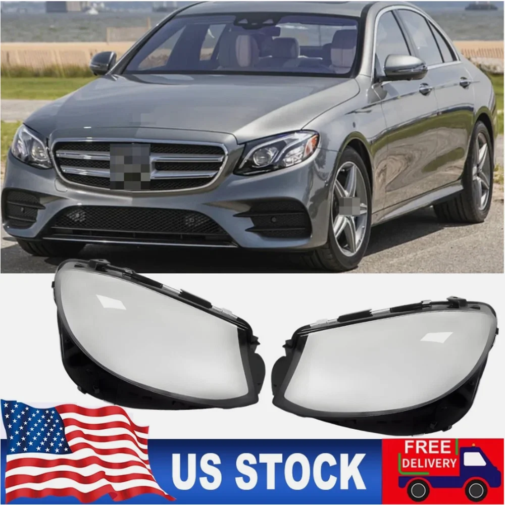 

Left and Right For Mercedes Benz W213 E200L E300L E320L 2016-2020 Headlights Cover Lamps Headlamp Shell Lens