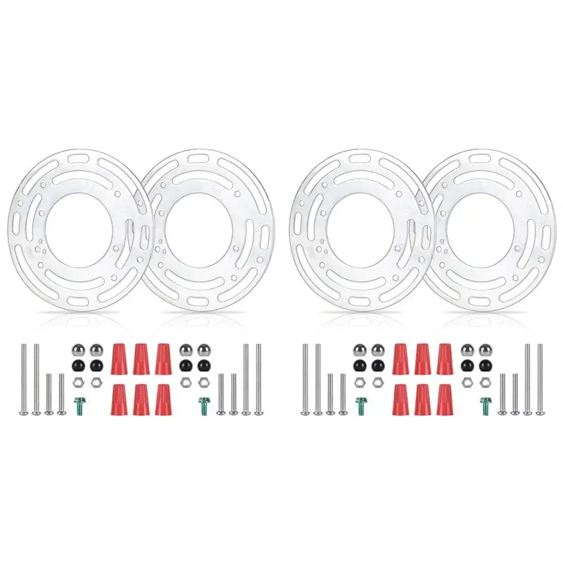 AB11-4 Pack Light Fixture Mounting Brackets, Ceiling Light Mounting Plate, Wall Light Mount Blocks With Screw And Nuts