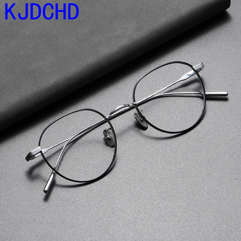 

Fashion Pure Titanium Retro Glasses Frame Women Men Vintage Optical male eyeglasses frames Myopia Prescription glasses eyewear