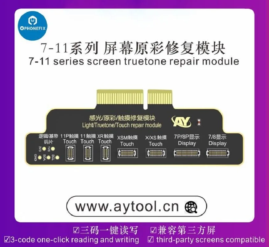 AY A108 BOX Face ID Programmer For iPhone X-15 Pro Max Dot Matrix Projector Repair True Tone Fix Battery Health Data Change Tool