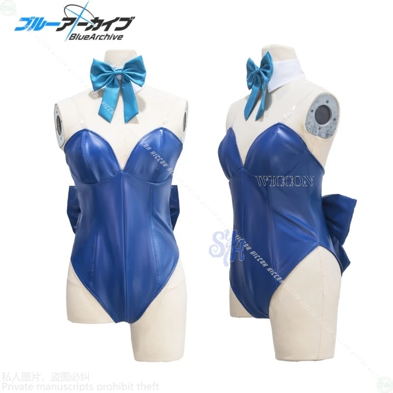 Kostium Cosplay Blue Archive Asuma Toki Anime Seksowna Króliczka Jirai Kei Kawaii Niebieski Kombinezon Kokarda 코스프레 Halloween Party
