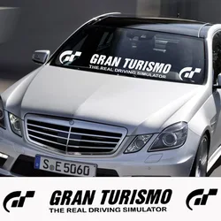 Moda pára-brisa gran turismo adesivos de carro voiture moda vinil decalque do carro acessórios decorativos preto/branco vinil adesivo